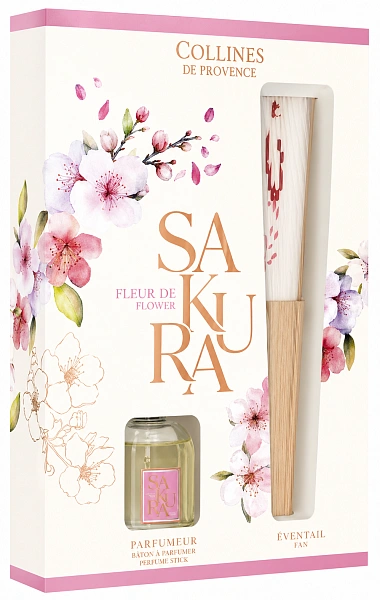 Les Estivales подарочный набор Sakura Flower спрей 50мл и веер