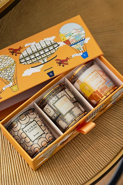 My first Baobab travel trio 3 свечи Brussels-Roma-Saint-Tropez по 80г